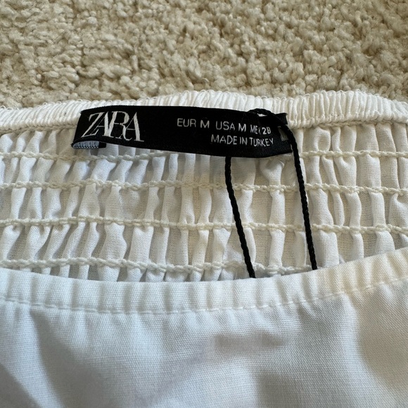 Zara white ruffle crop top - Picture 3 of 4